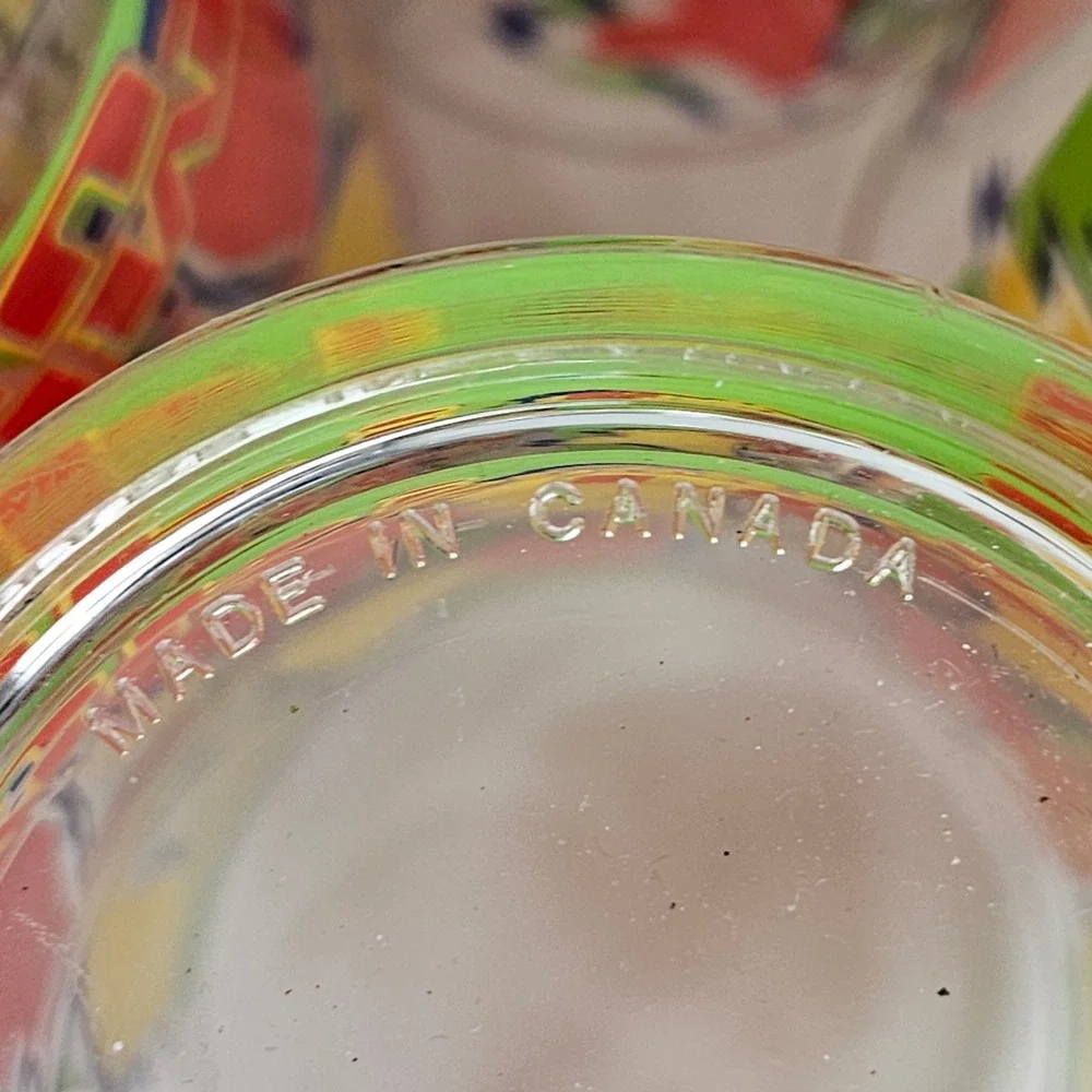 Vintage Seagrams Mix It Up Highball Glasses Set of 4 Pop Art 90s Barware Canada